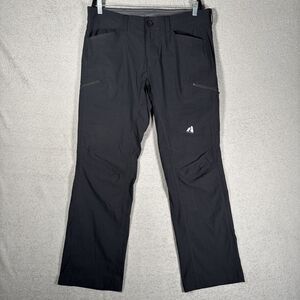 Eddie Bauer First Ascent Mens Size 36x31 Cargo Pants Black Nylon Gorpcore Hiking